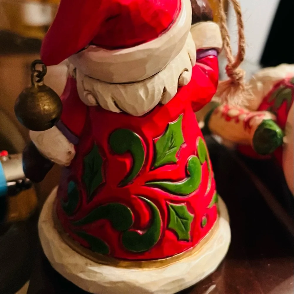 Jim Shore 2020 Santa Ornaments - Red and Green - Picture 2 of 3